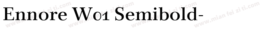 Ennore W01 Semibold字体转换